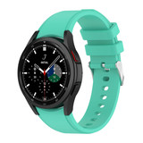 Strap-it® Samsung Galaxy Watch 4 Classic 42mm siliconen band (aqua) Strap-it® Samsung Galaxy Watch 4 Classic 42mm siliconen band (aqua)