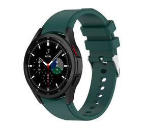 Strap-it® Samsung Galaxy Watch 4 Classic 42mm siliconen bandje (donkergroen) Strap-it® Samsung Galaxy Watch 4 Classic 42mm siliconen bandje (donkergroen)