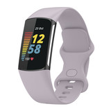 Strap-it® Fitbit Charge 5 siliconen bandje (lavendel)