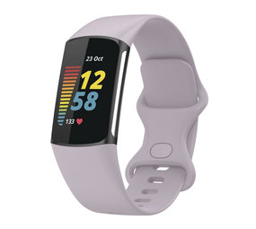 Strap-it® Fitbit Charge 5 siliconen bandje (lavendel)