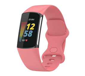 Strap-it® Fitbit Charge 5 siliconen bandje (roze)