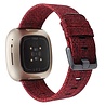 Strap-it® Strap-it Fitbit Sense geweven nylon gesp band (rood) Strap-it® Strap-it Fitbit Sense geweven nylon gesp band (rood)
