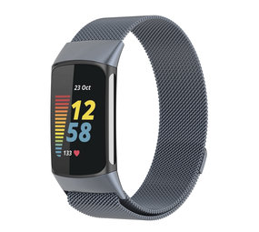 Strap-it® Fitbit Charge 5 Milanese band (space grey) Strap-it® Fitbit Charge 5 Milanese band (space grey)