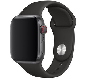 Strap-it® Apple Watch SE silicone band (zwart)