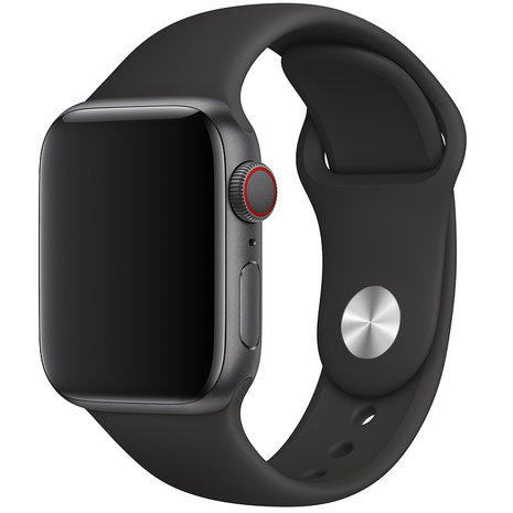 Strap-it® Strap-it Apple Watch SE silicone band (zwart)