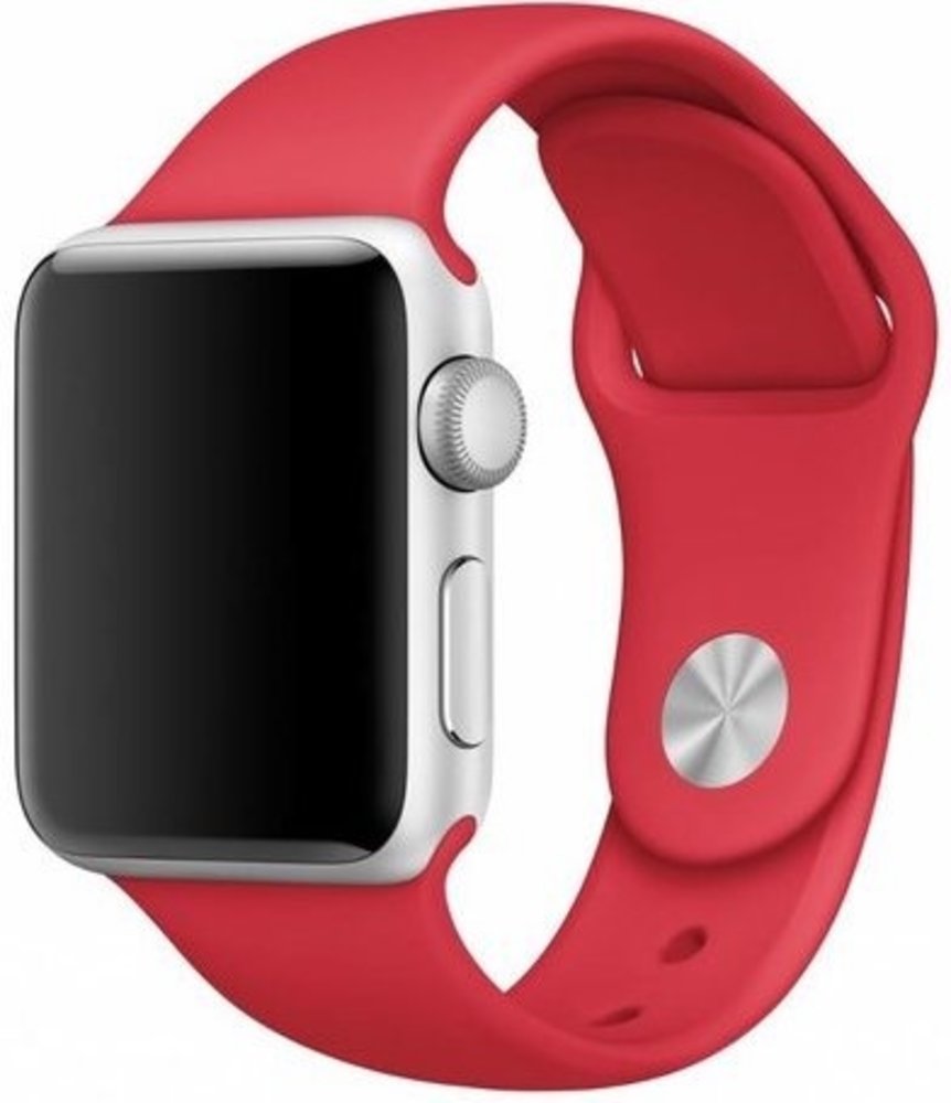 Strap-it® Strap-it Apple Watch SE silicone band (rood)