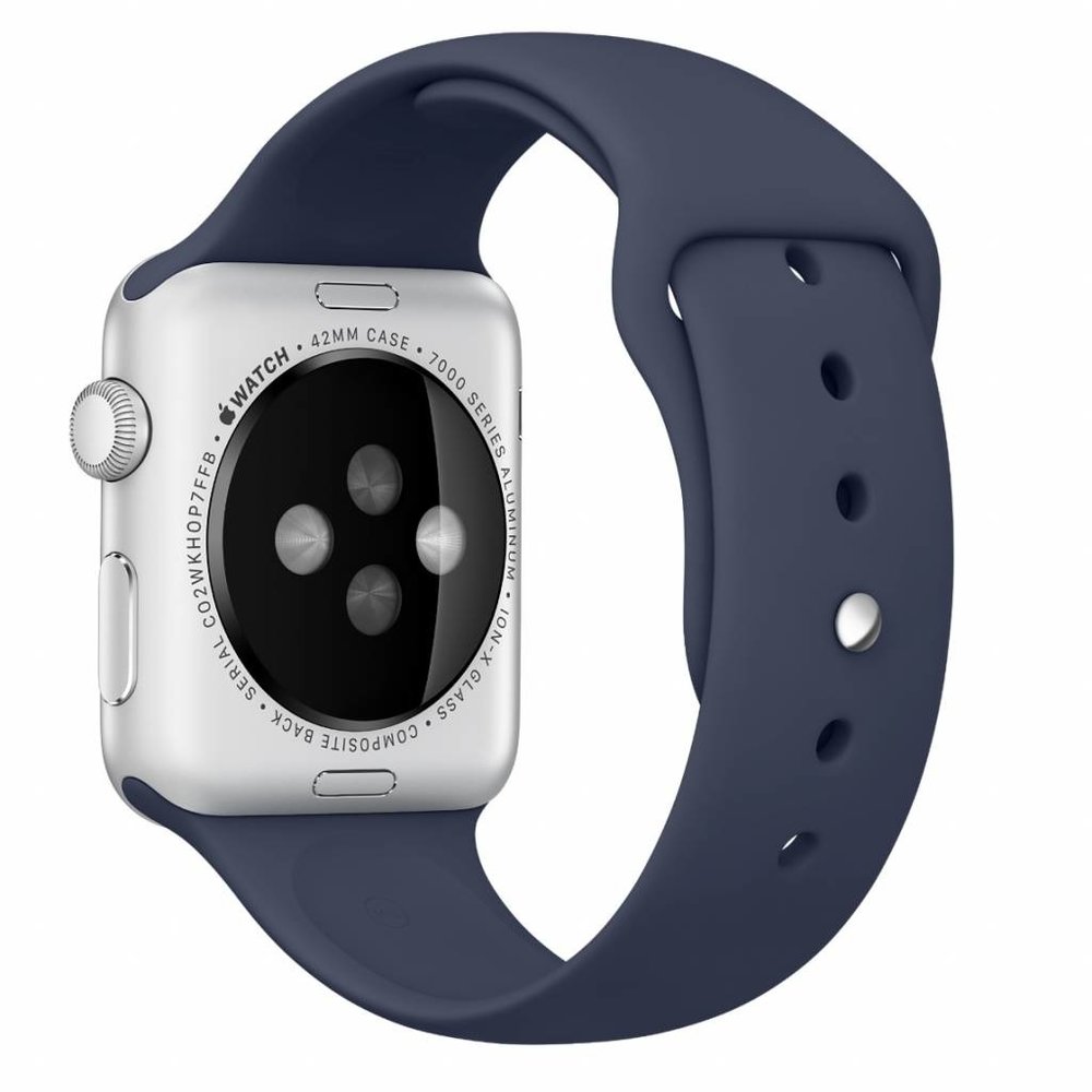 Strap-it® Strap-it Apple Watch SE silicone band (donkerblauw)