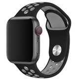 Strap-it® Apple Watch SE sport band (zwart/grijs)