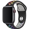 Strap-it® Strap-it Apple Watch SE sport band (zwart/kleurrijk) Strap-it® Strap-it Apple Watch SE sport band (zwart/kleurrijk)