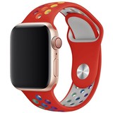 Strap-it® Apple Watch SE sport band (rood/kleurrijk)