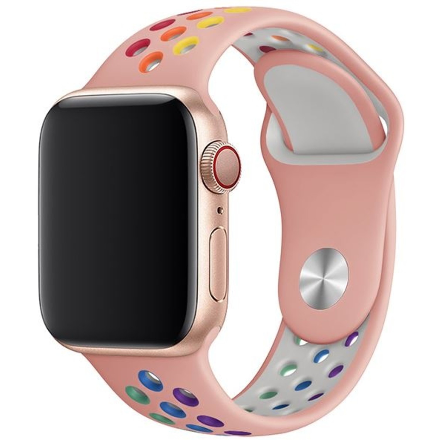 Apple Watch SE sport band (roze/kleurrijk) - Smartwatchbanden.nl