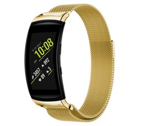 Strap-it® Samsung Gear Fit 2 / Gear Fit 2 Pro Milanese band (goud) Strap-it® Samsung Gear Fit 2 / Gear Fit 2 Pro Milanese band (goud)