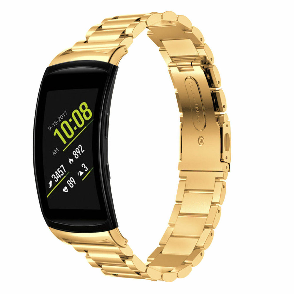 Strap-it® Strap-it Samsung Gear Fit 2 / Gear Fit 2 Pro stalen band (goud) Strap-it® Strap-it Samsung Gear Fit 2 / Gear Fit 2 Pro stalen band (goud)