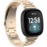 Strap-it® Fitbit Sense stalen band (champagne goud) Strap-it® Fitbit Sense stalen band (champagne goud)