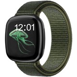 Strap-it® Fitbit Sense nylon bandje (groen)