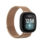 Strap-it® Strap-it Fitbit Versa 3 Milanese band (rosé goud)