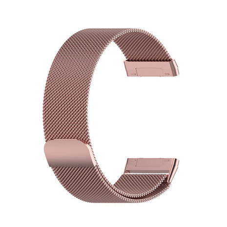 Strap-it® Strap-it Fitbit Versa 3 Milanese band (roze)