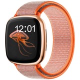 Strap-it® Fitbit Versa 3 nylon bandje (oranje)