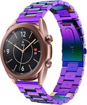 Strap-it® Strap-it Samsung Galaxy Watch 3 stalen band 41mm (regenboog)