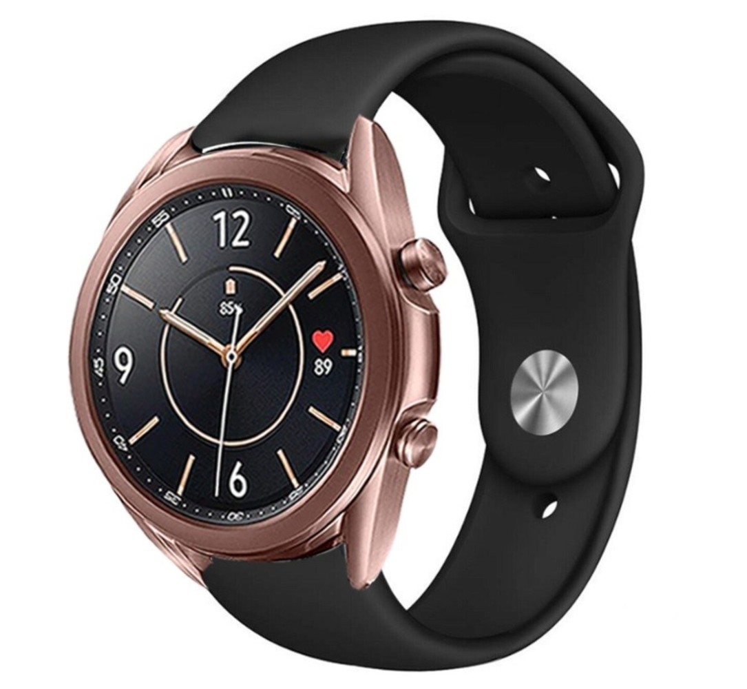 Strap-it® Strap-it Samsung Galaxy Watch 3 sport bandje 41mm (zwart)