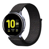 Strap-it® Samsung Galaxy Watch Active nylon band zwart