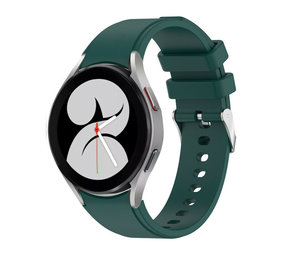 Strap-it® Samsung Galaxy Watch 4 - 40mm siliconen bandje (donkergroen)