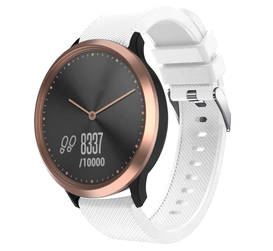 Garmin Vivomove HR silicone band (wit) - Smartwatchbanden.nl