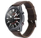 Strap-it® Strap-it Samsung Galaxy Watch 3 leren bandje 45mm (donkerbruin)