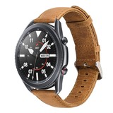 Strap-it® Samsung Galaxy Watch 3 leren bandje 45mm (bruin)