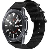 Strap-it® Samsung Galaxy Watch 3 - 45mm nylon gesp band (zwart)