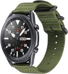 Strap-it® Strap-it Samsung Galaxy Watch 3 - 45mm nylon gesp band (groen)