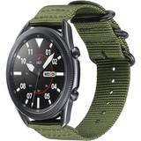 Strap-it® Samsung Galaxy Watch 3 - 45mm nylon gesp band (groen)