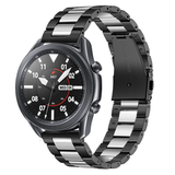 Strap-it® Samsung Galaxy Watch 3 stalen band 45mm (zwart/zilver)