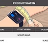 Strap-it® Strap-it Fitbit Versa sport band (zwart/grijs) Strap-it® Strap-it Fitbit Versa sport band (zwart/grijs)