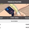 Strap-it® Strap-it Fitbit Versa silicone band (oranje) Strap-it® Strap-it Fitbit Versa silicone band (oranje)
