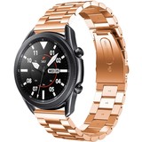 Strap-it® Samsung Galaxy Watch 3 stalen band 45mm (rosé goud)