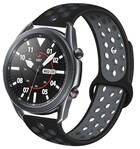 Strap-it® Strap-it Samsung Galaxy Watch 3 sport band 45mm (zwart/grijs)
