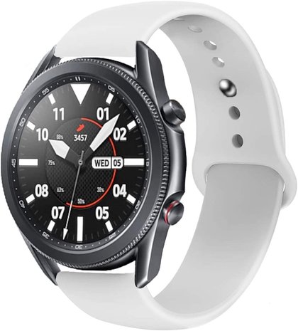 Strap-it® Strap-it Samsung Galaxy Watch 3 sport band 45mm (wit) Strap-it® Strap-it Samsung Galaxy Watch 3 sport band 45mm (wit)