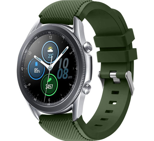 Samsung Galaxy Watch 3 45mm silicone band (legergroen) - Smartwatchbanden.nl