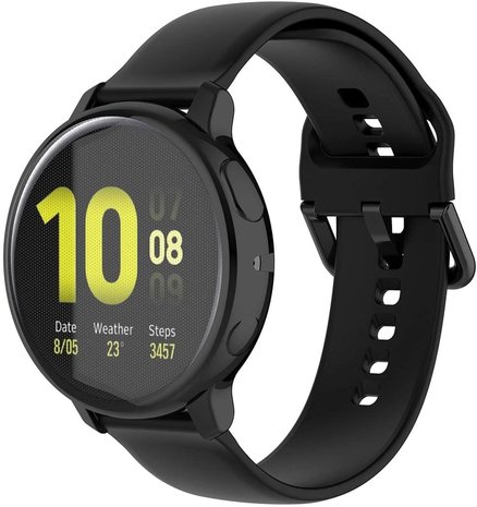 Samsung Galaxy Watch Active 2 44mm TPU case zwart Smartwatchbanden