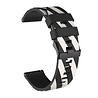 Strap-it® Strap-it Fossil Gen 6 - 44mm gestreept siliconen bandje (zwart/wit) Strap-it® Strap-it Fossil Gen 6 - 44mm gestreept siliconen bandje (zwart/wit)