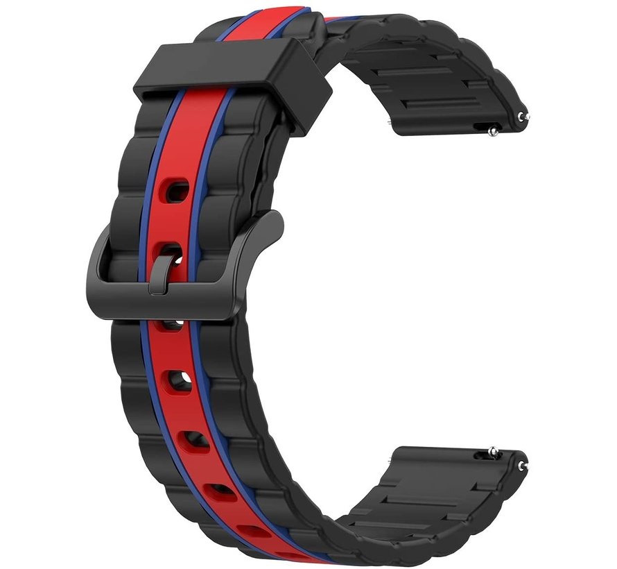 Strap-it Fossil Gen 6 - 44mm Special Edition band (zwart/rood)
