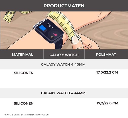 Strap-it® Strap-it Samsung Galaxy Watch 4 - 44mm siliconen bandje (aqua)