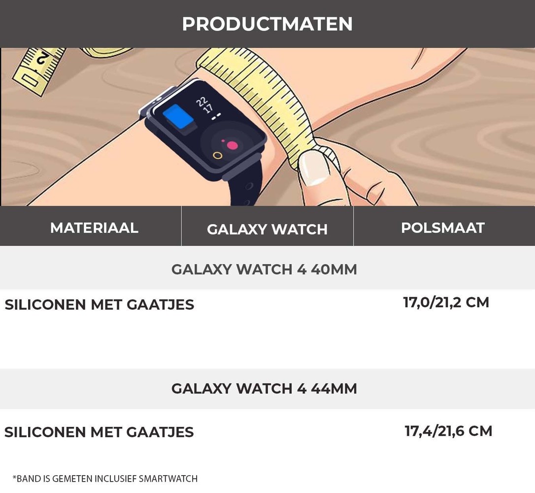 Strap-it® Strap-it Samsung Galaxy Watch 4 - 40mm siliconen bandje met gaatjes (donkerblauw) Strap-it® Strap-it Samsung Galaxy Watch 4 - 40mm siliconen bandje met gaatjes (donkerblauw)