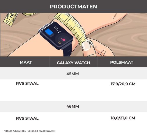 Strap-it® Strap-it Samsung Galaxy Watch 3 45mm roestvrij stalen band (zwart) Strap-it® Strap-it Samsung Galaxy Watch 3 45mm roestvrij stalen band (zwart)