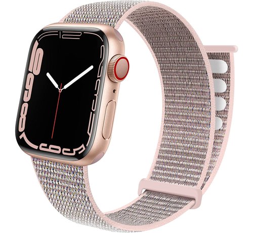 Strap-it® Strap-it Apple Watch nylon loop bandje (roze)