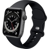 Strap-it® Apple Watch siliconen bandje (zwart)