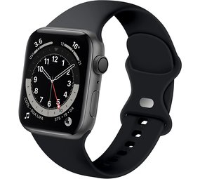 Strap-it® Apple Watch siliconen bandje (zwart)