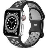 Strap-it® Apple Watch sport bandje (zwart/grijs)