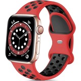 Strap-it® Apple Watch sport bandje (rood/zwart)